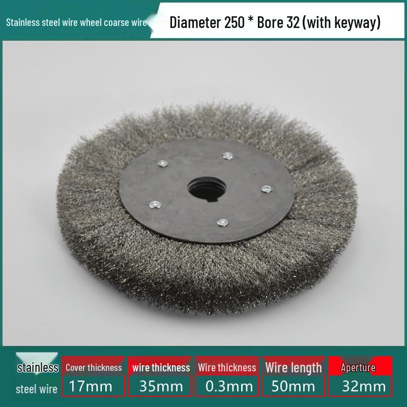 Stainless Steel Wire Brush Wheel for Sanding, Rust Removal, Deburring, Polishing, Grinding