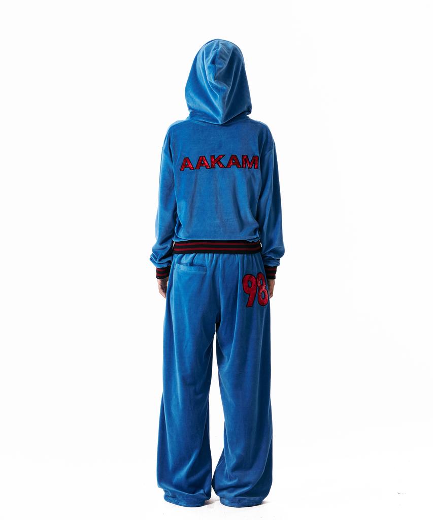 AAKAM 98 Patch Velor Pants (Blue)