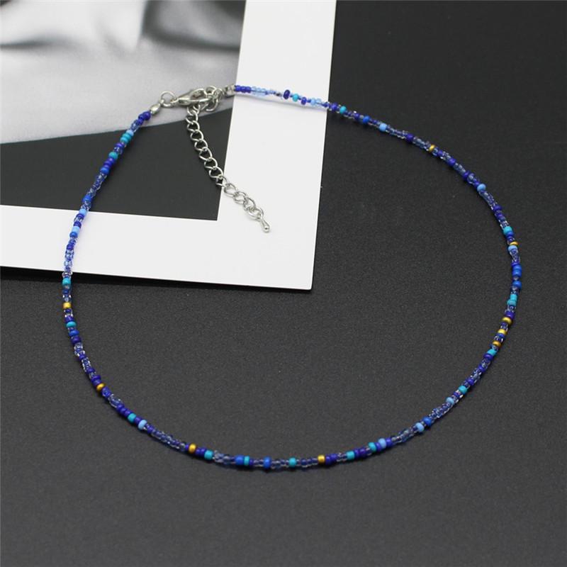 New Korean Sweet Colorful Chokers Collar Boho Seed Beaded Clavicle Necklaces for Women Girls Trendy Jewelry