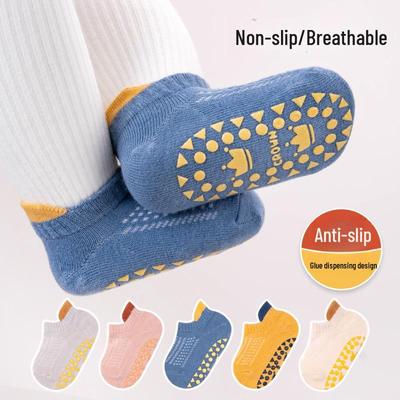 Rutschfeste Kleinkind-Baumwollsocken für Jungen und Mädchen - Frühling & Herbst