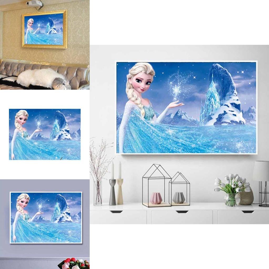 Obraz olejny z motywem Krainy Lodu do dekoracji ściany w salonie lub gabinecie