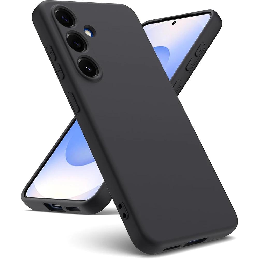 

Рідкий силіконовий чохол для SM Galaxy S25 S24 S21 FE S23 S22 Ultra Plus Ударостійкий Матовий Цукерковий колір М яка накладка Чохол Galaxy S23 FE чорний