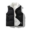 Neue Winterwesten Herren Fleece Warme Ärmellose Jacke Lässig Herren Einfarbige Weste Dick Mode Stehkragen Reißverschluss Weste Oberbekleidung