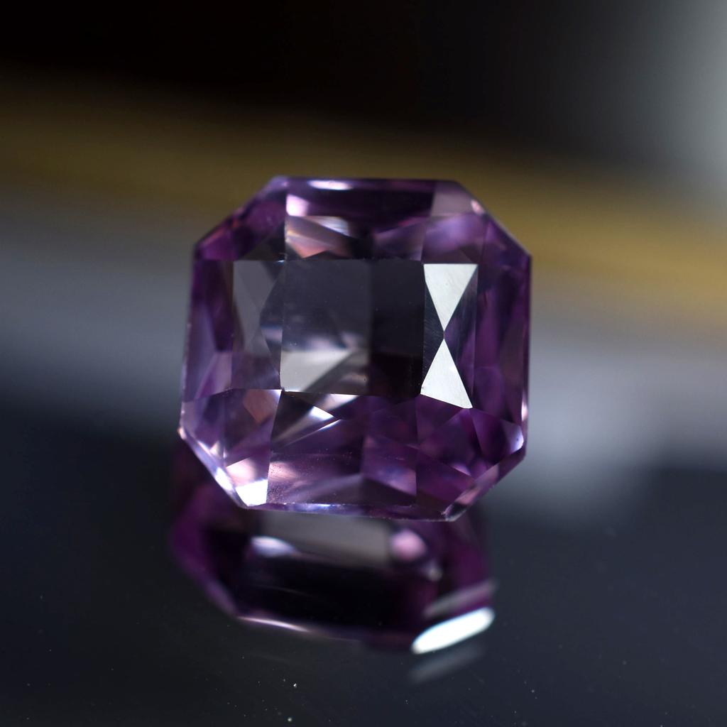 Natural Pink Sapphire 9.65ct Square Cut Certified Loose Gemstone
