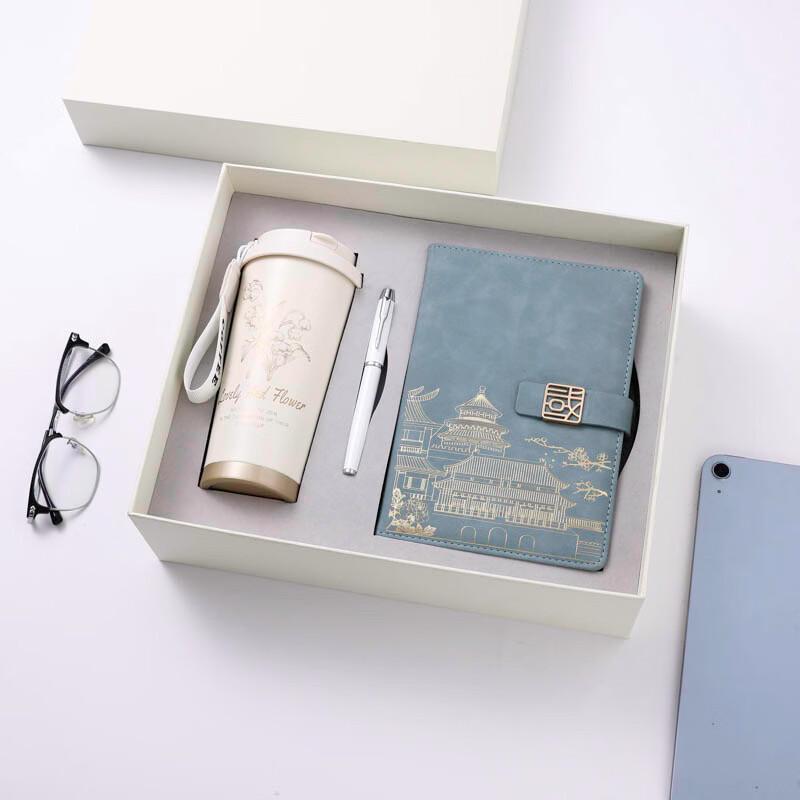 Miss Chef Lily of the Valley Insulated Cup & Pen Stationery Gift Set