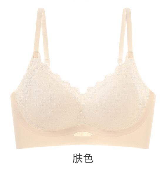

Traceless lace soft support underwear without steel ring fixing cup sexy gathering anti-sagging bra cover m (45-52.5kg )