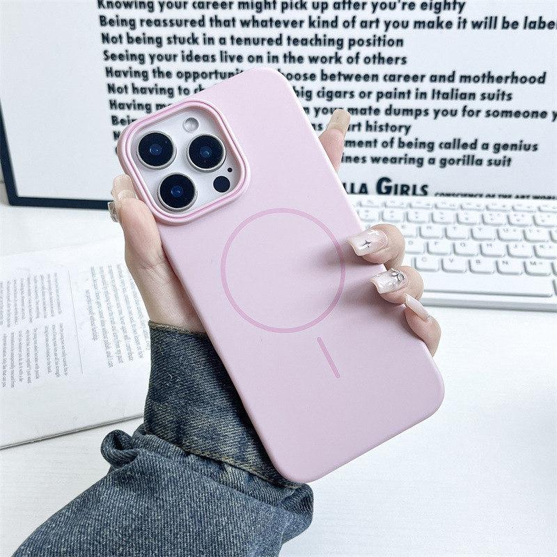 Luxury Skin Touch Scrub PCFor Magsafe Wireless Charging Case For iPhone 16 15 14 13 12 11 Pro Max Plus Magnetic Colorful Cover