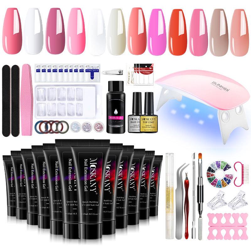 

Beginner Nail Art Kit: Gel Polish, Extension Gel & UV/LED Lamp