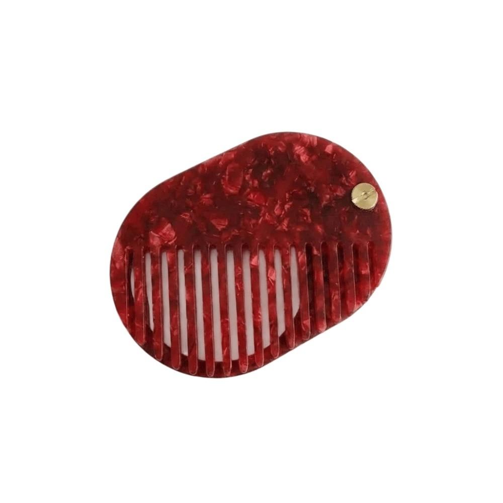 Anti-Static Folding Hair Brush Mini Acetate Makeup Mirror Portable 2-in-1 Comb Mirror  Student Use