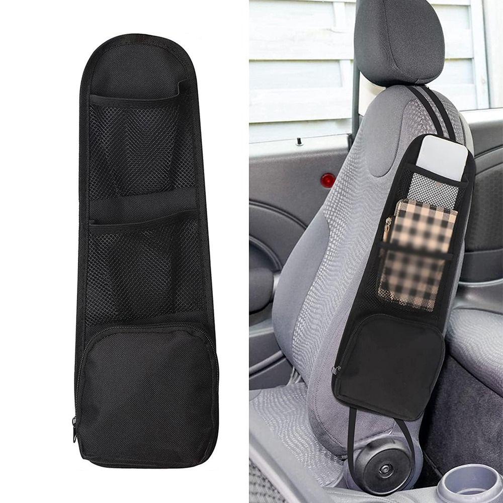 Hanging Mount Car Seat Side Organizer Mesh Pocket Car Seat Side Storage Bag  Front Seat