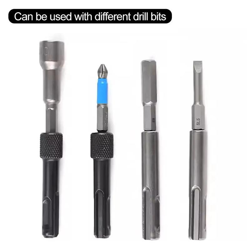 1/4"3/8"1/2" SDS Plus Socket Driver Drill Quick Change Hex Extension Adaptors Connector Hammer Drilling Bit Nut Impact Head Tool