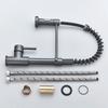 Black Gray Kitchen Sink Faucet Dual Mode Spout Pull Down 360° Rotation Faucet Deck Mounted Hot Cold Water Mixer Tap Torneira