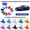 4PCS aluminum alloy car tire valve stem cap tire wheel rim valve cover dustproof and waterproof For Tesla Series car accessory
