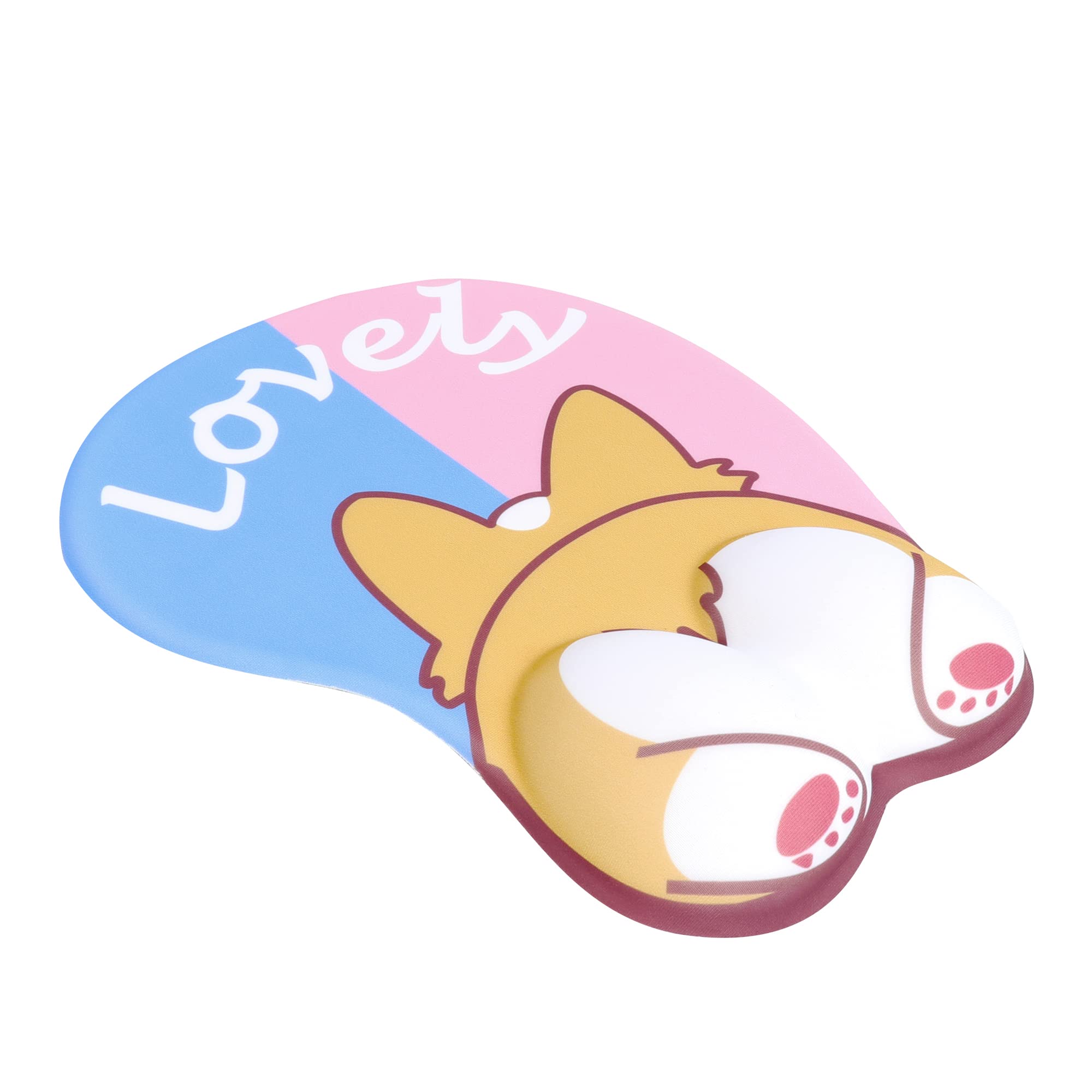 

DIGIBLUSKY Коврик для мыши со встроенной подставкой для запястья с эффектом памяти для офисного и домашнего использования, Koki, Милый, Стильный, Подставка, Подушка, Пена, Поддержка,