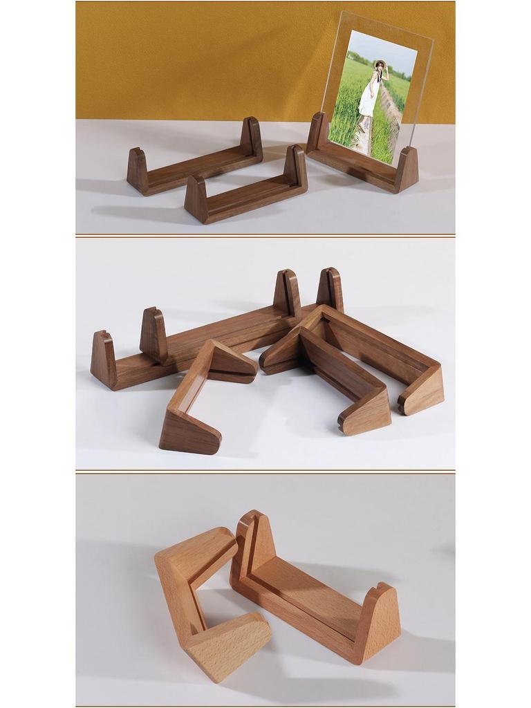 6-Inch U-Shaped Solid Wood Photo Frame with Acrylic, High-Definition Desktop Display
