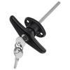 Zinc Alloy T Handle Lock Kit Universal Keyed T Handle Shed Door Lock Garage Door Handle Barn Door Hardware Replacement
