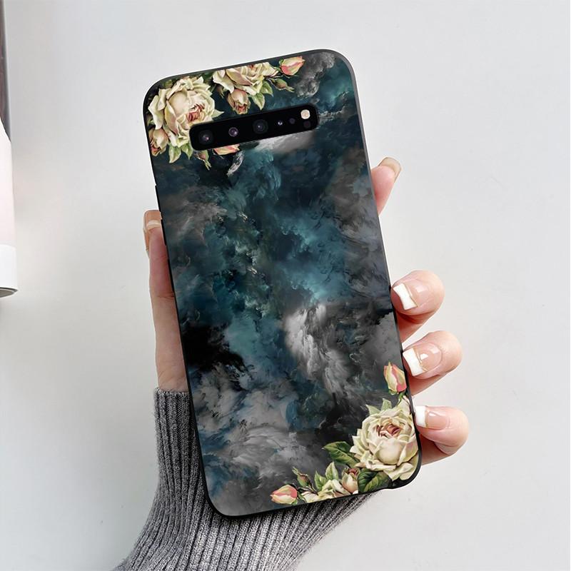 For Samsung S10 5G Case Cute Cartoon Soft Silicone Matte Slim Protective Phone Cover For Samsung Galaxy S10 5G G977N Case Coque