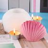 3D Shell Shaped Candle Silicone Mold Fan-shaped Striped Shell Scented Candle Plaster Making Mould Epoxy Resin Molds Home Decor