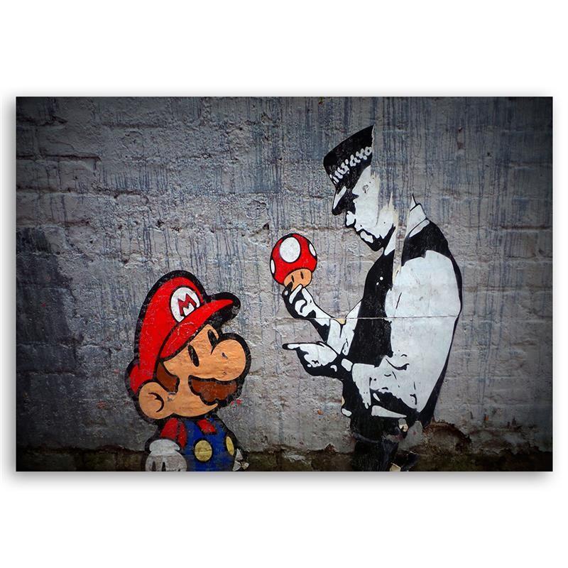 Canvas Print, Policeman and Game Character