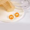 Cute Cartoon Earrings Female Eccentric Girl Stud Earrings Resin Doll Face Female Simple Earrings