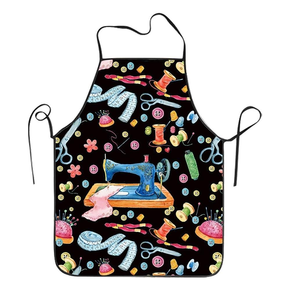 

Creative Nail Polish Pattern Hairdresser Apron Waterproof Oilproof Cooking Baking Apron Dinner Kitchen Apron For Woman Men