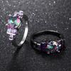 Personalized Retro Style Colorful Zircon Series Ring, Party Jewelry