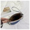 IELGY Fashion Casual Bucket Bag Trendy All-Match Denim Shoulder Bag High-End Simple Cross-Body Bag
