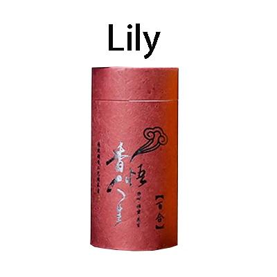 

F 120pcs/box Natural Handmade Sandalwood Coils Incense Aromatherapy Kitchen WC Bedroom Bathroom Antiseptic Refreshing Incenses Lily