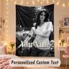 Benutzerdefinierter personalisierter Wandteppich, Lana Del Rey Druck, Benutzerdefinierter Name, Text, Wandkunst zum Aufhängen für das Schlafzimmer