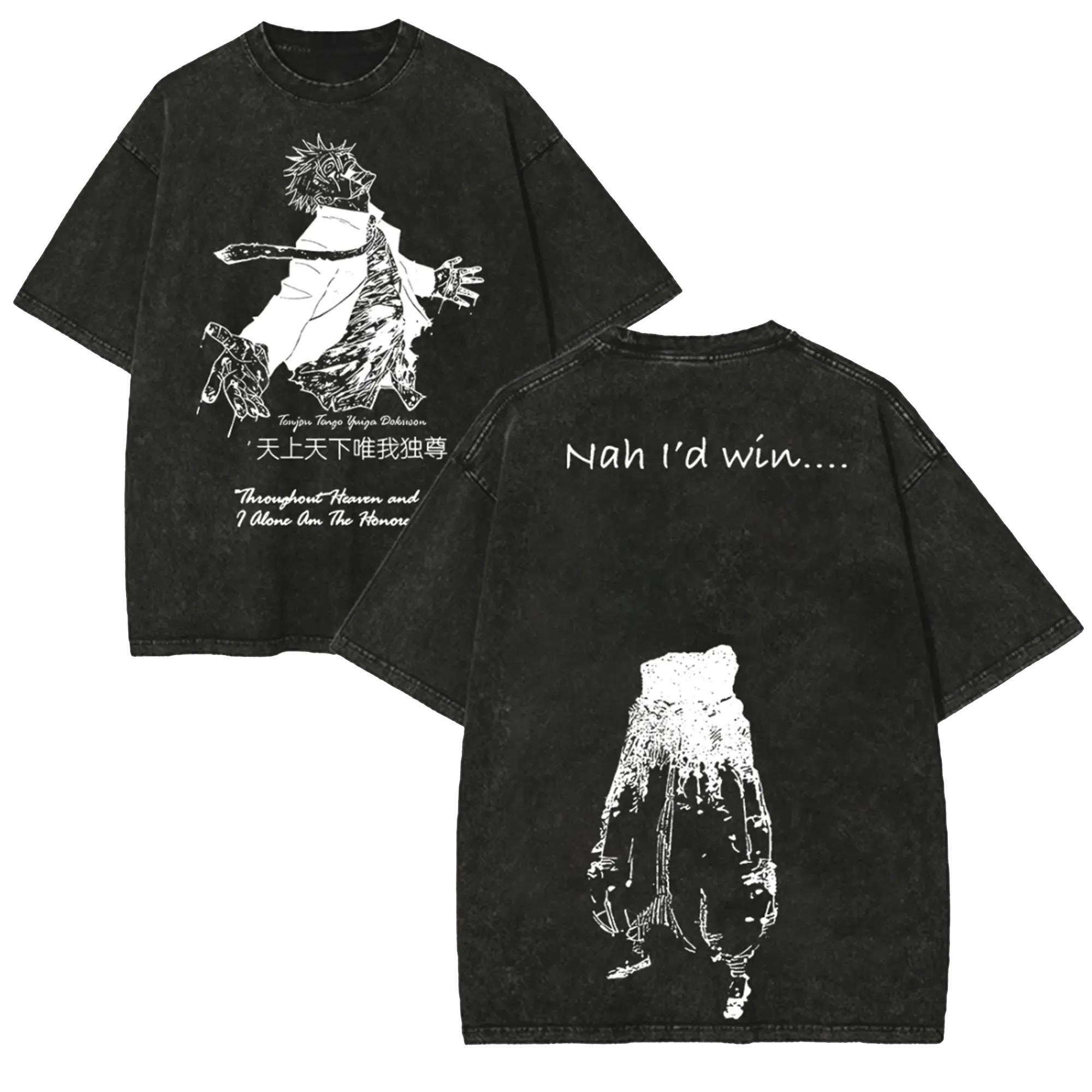 

Anime Jujutsu Kaisen Ryomen Sukuna Printed Tee Men Women Washed Cotton T-shirts Short Sleeve Vintage T Shirt Harajuku Tshirt XXL