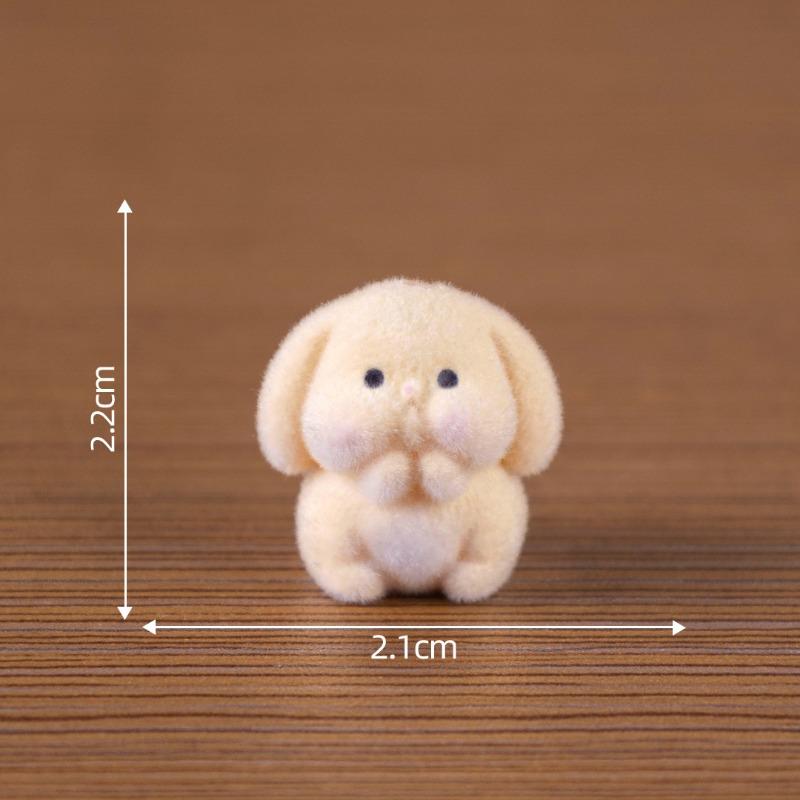 Plush Figurines Cute Little Rabbits Family Figurines Adorable Decorative ItemsKeychains Bags Accessories and Small Ornaments