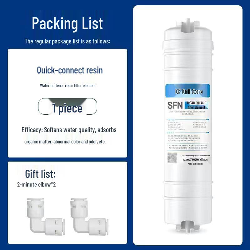 10-tommers femtrinns vannrenserfiltersett: Hurtigkobling PP Bomull, Granulert Karbon, Skalahemmer, Komprimert Karbon og RO-membran