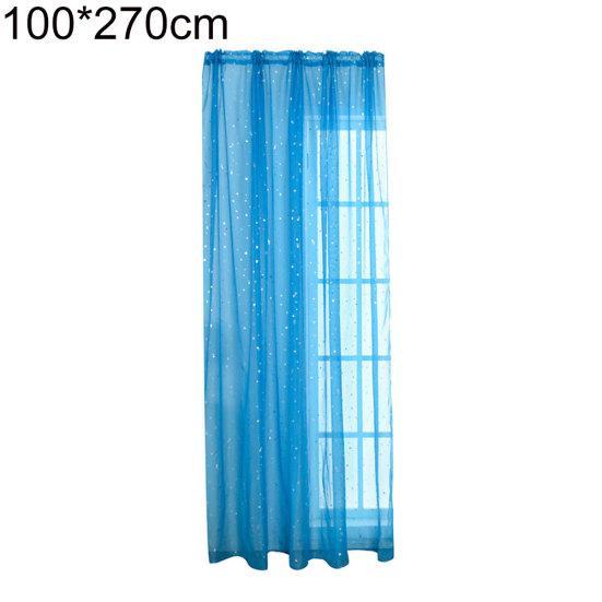 1Pc Shiny Star Transparent Tulle Voile Curtain Window Drape Living Room Decor