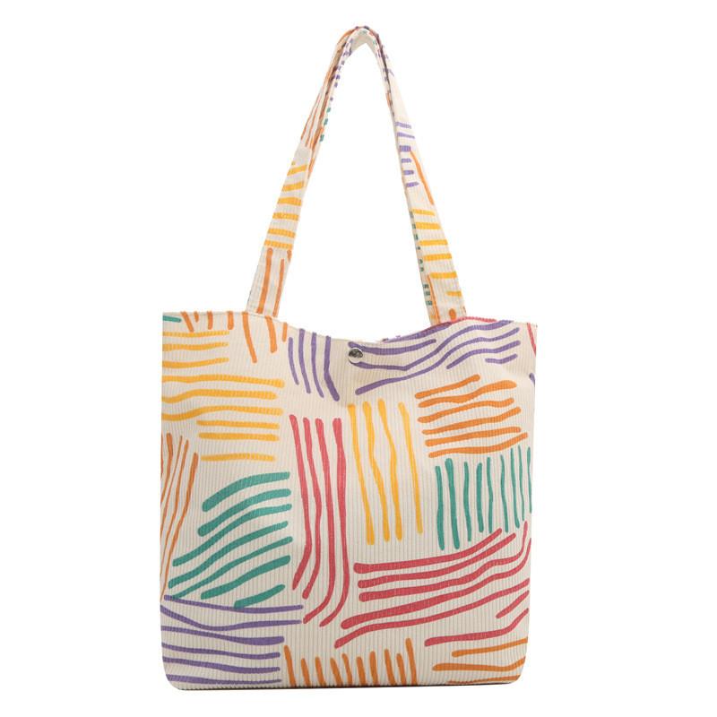 Unique Personalized Commuter Tote Bag For Women In Trendy Colorful Canvas Style
