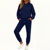 Women's Fashion Casual Solid Color Loose Hooded Sweatshirt Suit