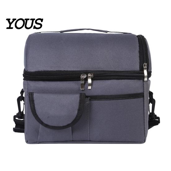 Portable Mommy Bag Insulated Double Layer Lunch with Shoulder Strap, Durable Oxford Cloth Large Outdoor Meal Prep Capacity Container, Leakproof