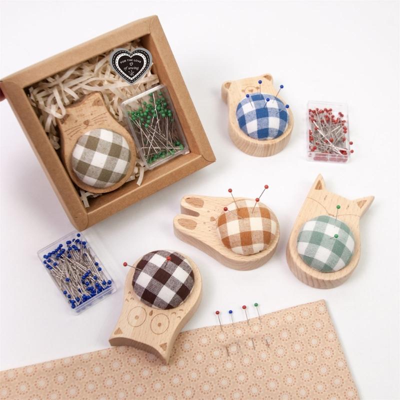 Jeżowy Zestaw do Szycia Poduszeczka na Szpilki ze 100 Żywymi Szpilkami do Szycia do Rękodzieła i Krawiectwa