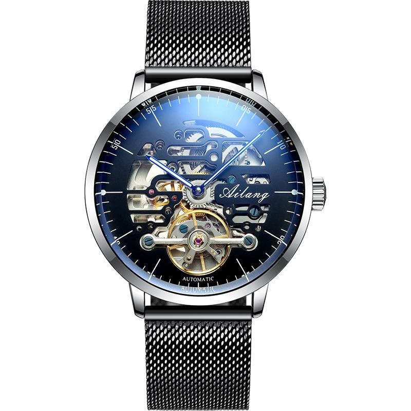 AILANG Brand New Automatic Mechanical Watch Waterproof Luminous Sugess Skeleton Watch Fashion Hollow Wristwatch Relojes Hombre