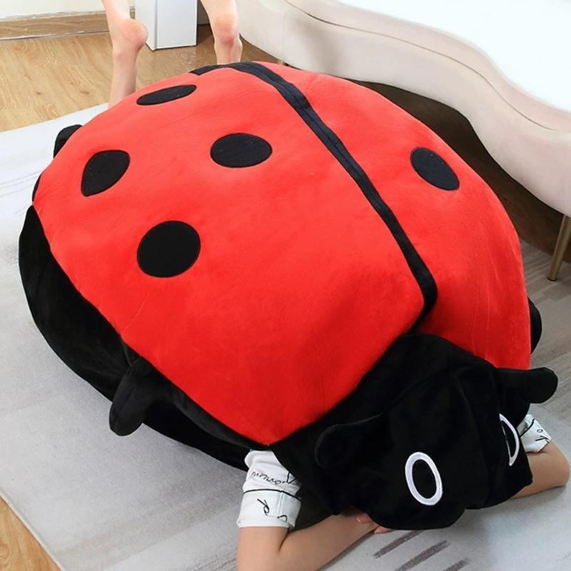 Soft Plush Ladybird Costume for Children with Sensitive Skin Breathable Fabric Comfortable for Extended Wear At Parties