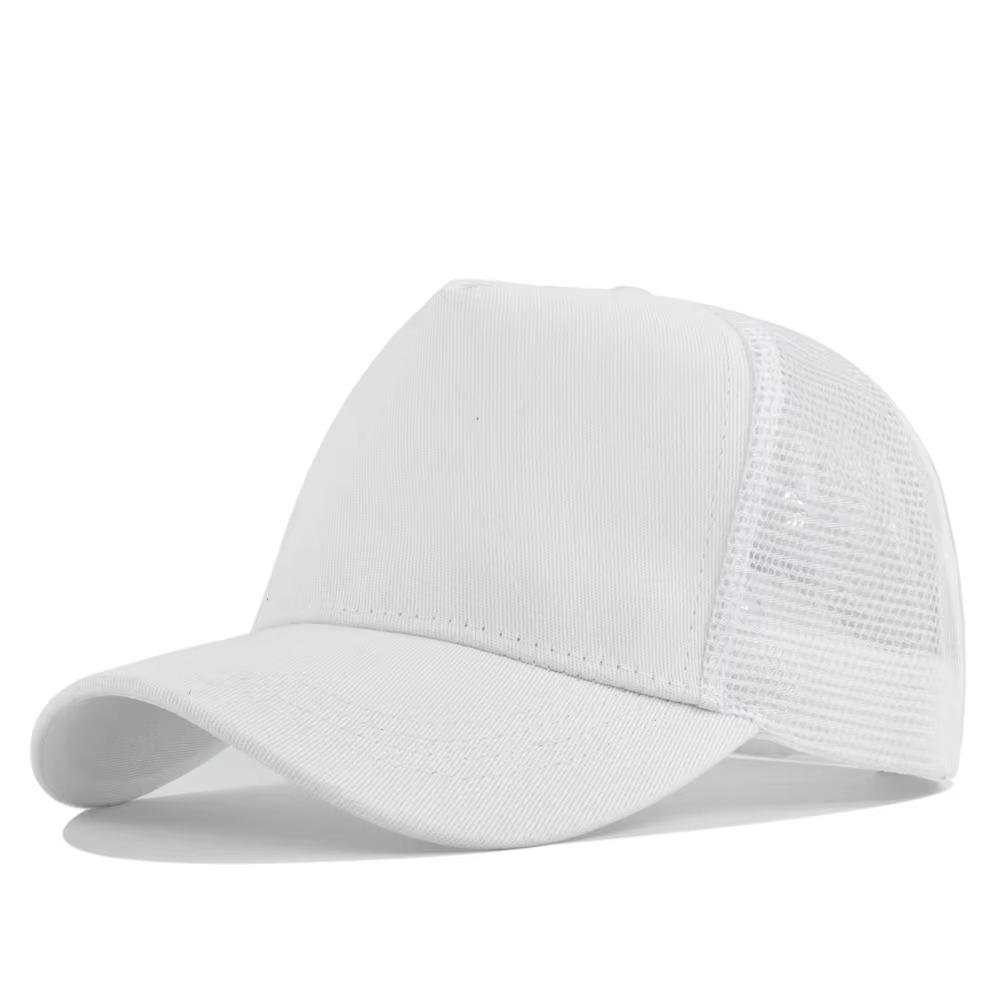 5 Panels Hard Top Cap Solid Color Sun Hats Casual Mesh Cap 07