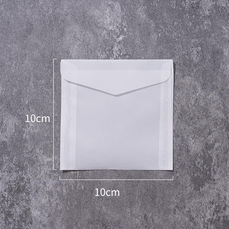 Elegant European Style Frosted Semi-Transparent Tracing Paper Envelopes for Artistic Postcards and Business Invitations