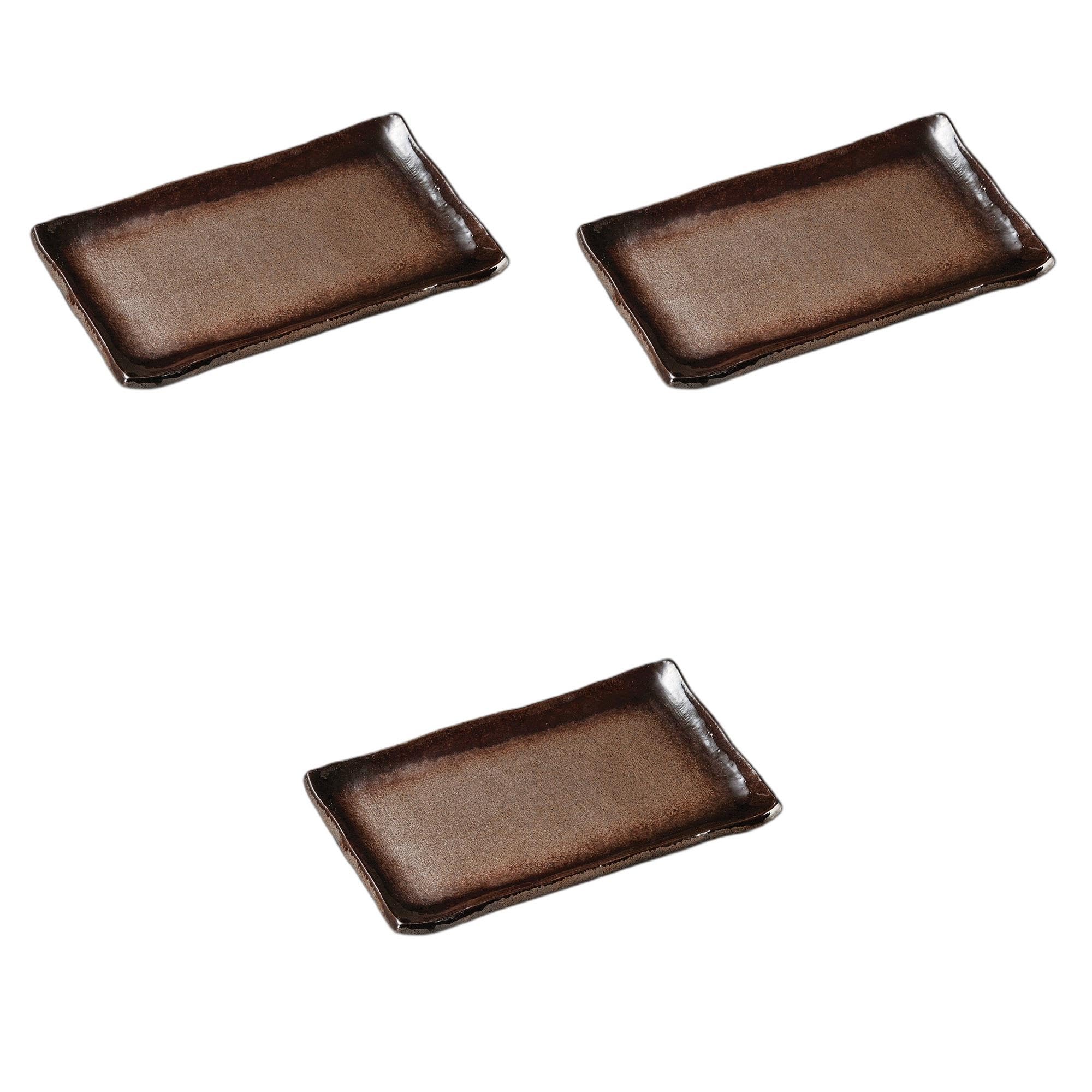 

Set of 3 Maiko Yakimono Plates x x Reinforced Ceramic Yakimono Plates by Setomonohonpo 8.0 [23.3 14.3 1.7 cm]