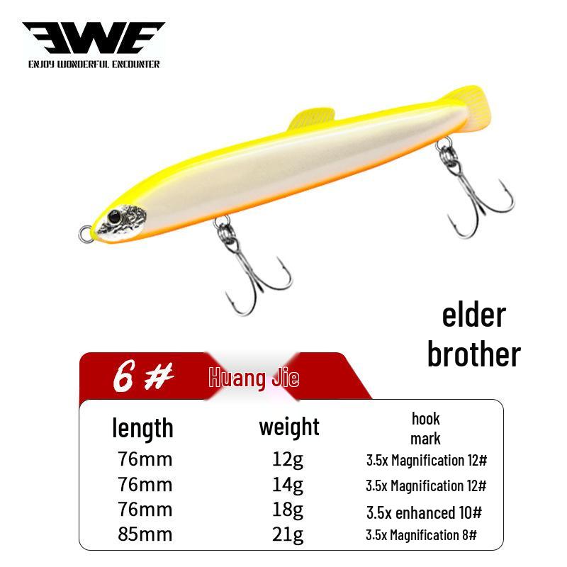 2023 Meixia Loach Brother Sinking Pencil: Loach-Shaped Long Cast Wobbling Lure for Aspius, Mandarin Fish, and Perch