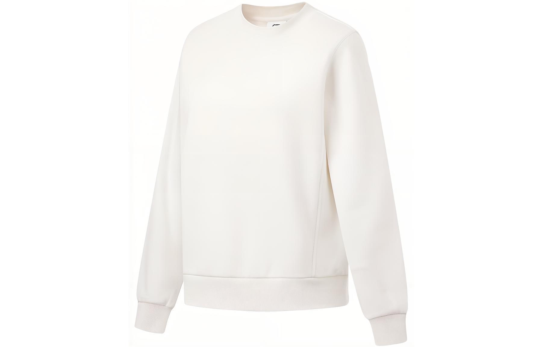 Li Ning Fitness Series Sweatshirt Women s Champagne White AWDT782-3 L