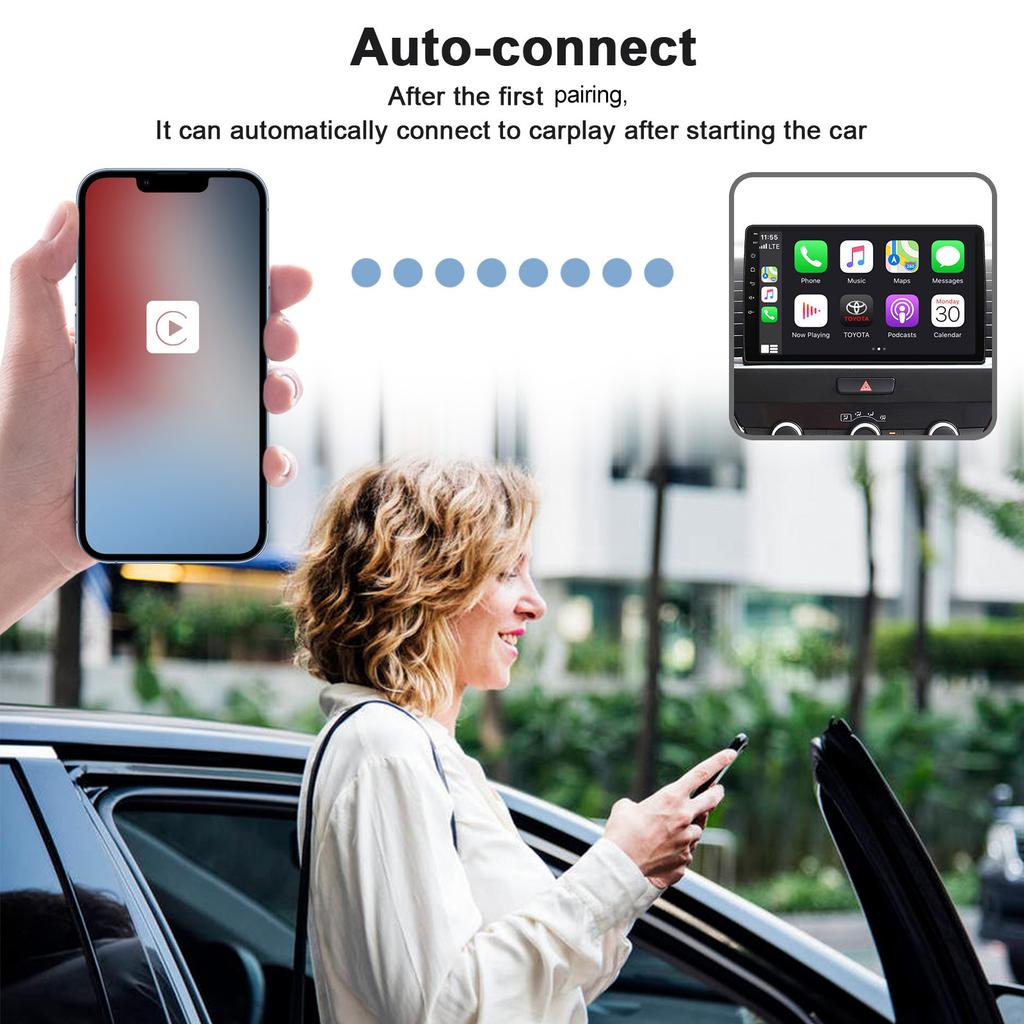 Wireless Car Media Adapter, 5GHz WiFi Car Wired to Wireless Auto Adapter Replacement for iPhone 6/ 7/ 8/ 11/ 12/ 13 All Models