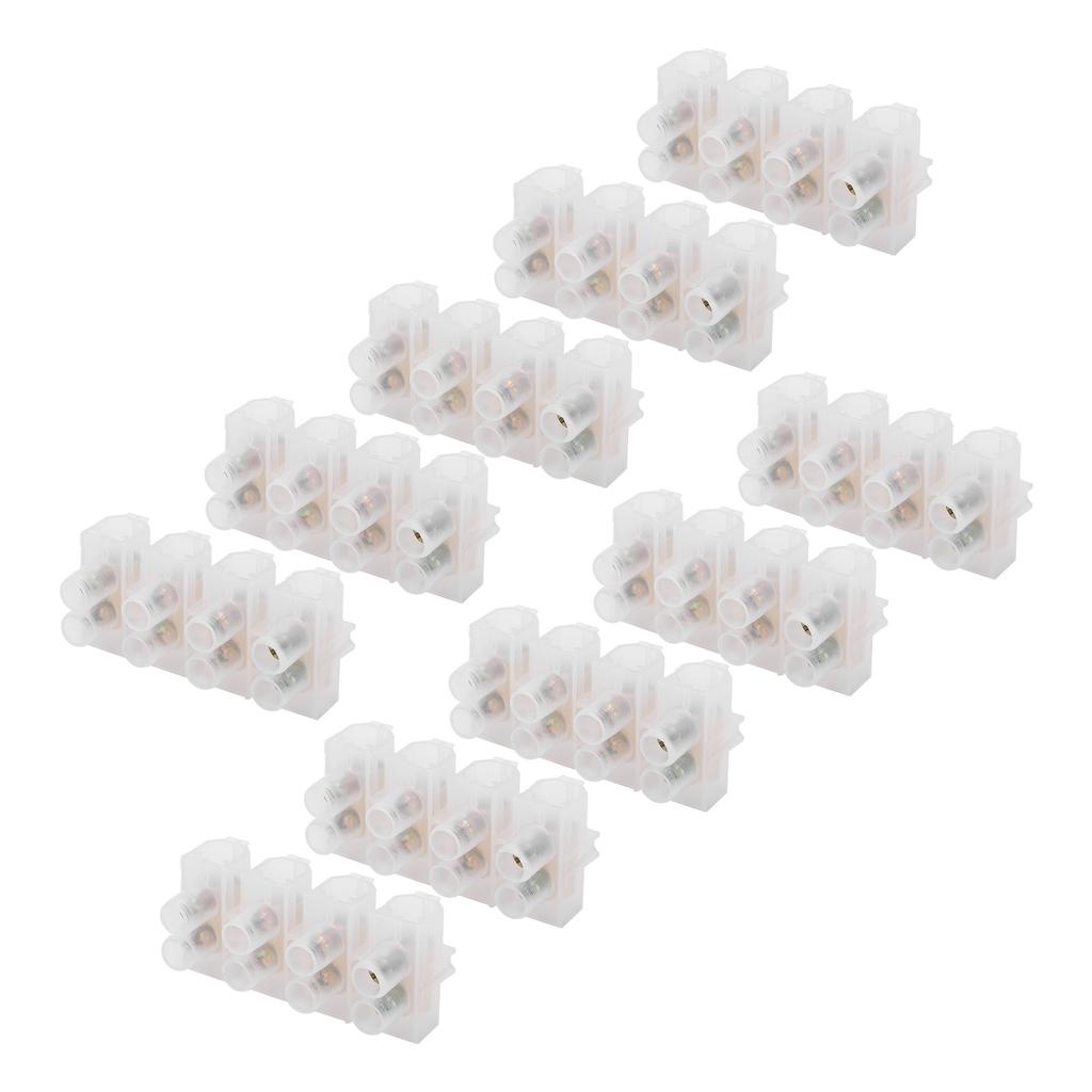 50Pcs Terminal Block Strip ThroughType FlameRetardant Wire Connector 60A Industrial Supplies