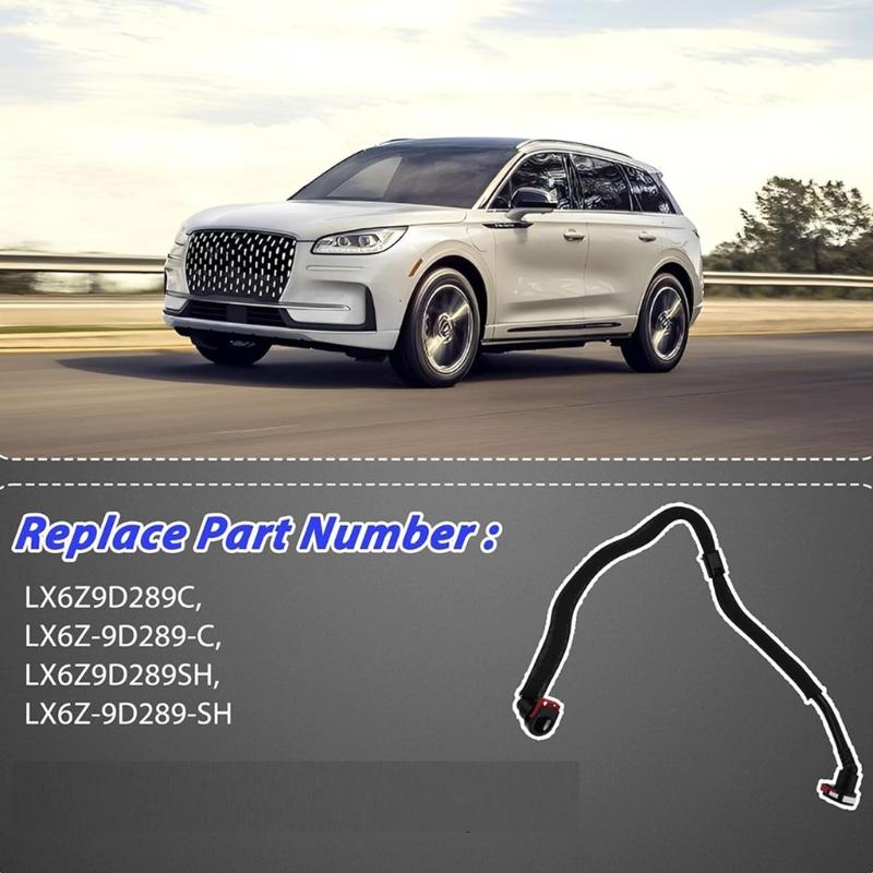 Black Fuel Tank Drain Hose Assembly, Formed Service Part for Replacement Maintenance in Vehicle Fuel Systems and General Repair Work LX6Z9D289SE