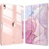 Hülle für iPad 11" 2025 A16 (11. Gen.) / iPad 10,9" 2022 (10. Gen.), Smartcase Hybrid, mit Stifthalter, Marmor Rosa