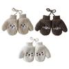 Cosy Infant Fleece Lined Hand Mittens Attached Neck Rope For 1-4 Year Old Children Soft Winter Accessories Unisex