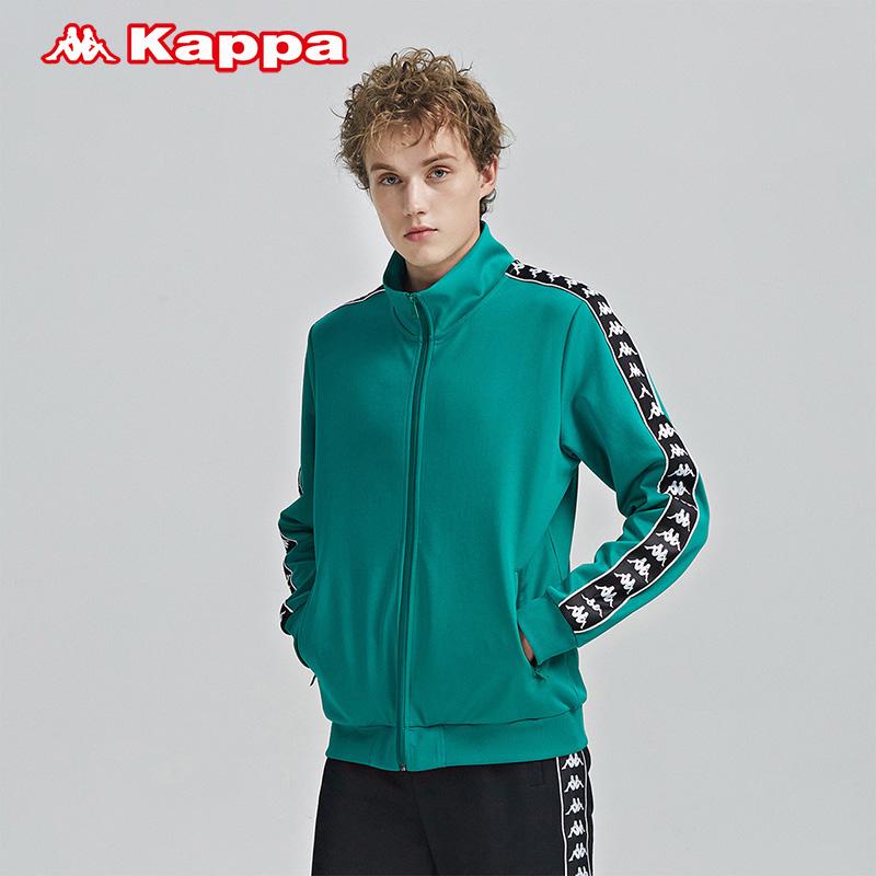 Kappa String Logo Cardigan Men's Casual Jacket Stand Collar Knitted Long Sleeved Spring and Summer